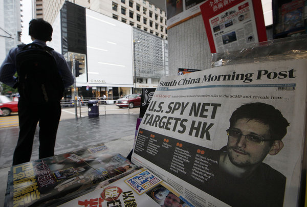 斯诺登称美政府入侵中国网络 香港各界震惊